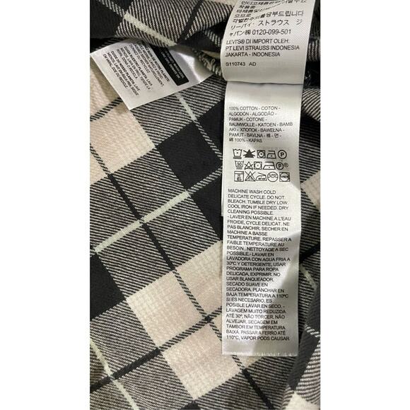 Levi’s Silver Tab Western Relaxed Plaid Flannel Shirt Plus Size 2X Large New - Picture 10 of 12